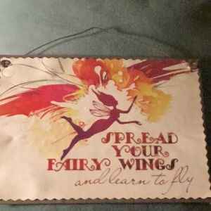Spread your fairy wings and learn to fly wall plaque paper print on canvas 🧚‍♀️
